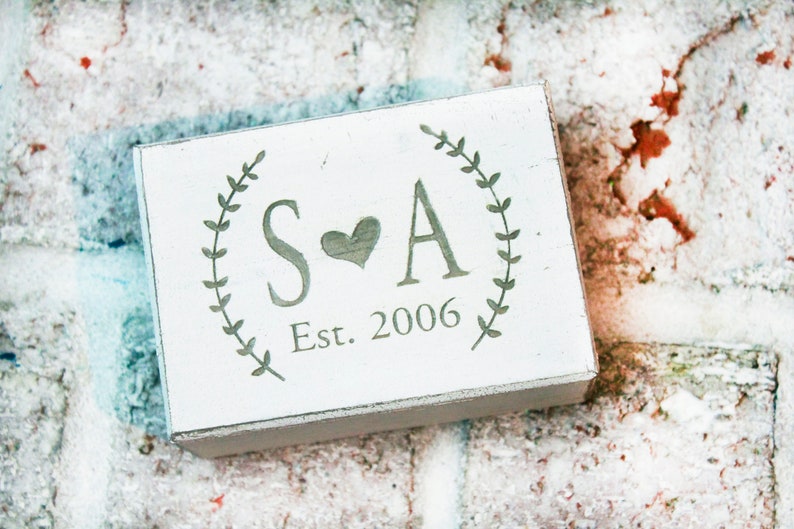 Rustic Ring Box Personalized Wood Jewelry Box Wedding Ring Etsy