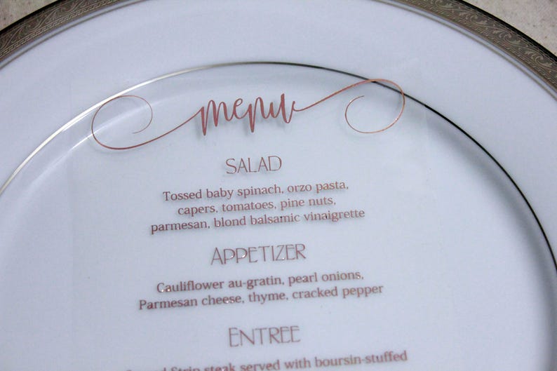 wedding card 80 Rose Gold Foil Menu Cards Foil reception stationary table menu cards gold foil place card luxury day of event cards