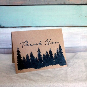 Thank You Cards Set of 10, Thank You Notes, Rustic Thank You Cards, Simple Thank You Notes, Blank Cards, Rustic Wedding Thank You Cards set image 3