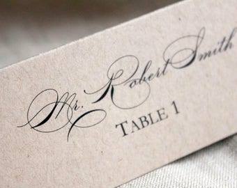 Rustic wedding place cards, Escort Card, recycled kraft place card set of 20, Eco Friendly stationary, event place card set, reception decor