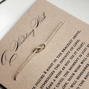 Rustic Wedding Favor Wish Bracelets set of 25 image 1