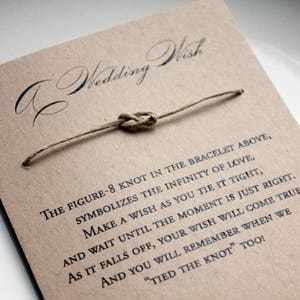 Rustic Wedding Favor Wish Bracelets set of 25 image 4