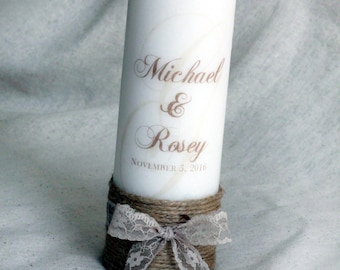 Rustic Unity Candles, Custom Unity Candles, Memorial Candles, Personalized Unity Candles, Unity Candles with Names, Rustic Unity Candles