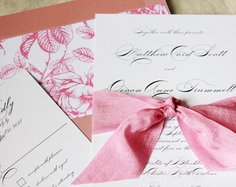 Luxury Wedding Invitation, English Garden Wedding Sets, elegant wedding sets, invites, classy, luxurious script calligraphy invitations