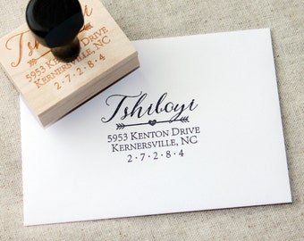 Address Stamp Made in USA Stamp Return Address Stamp Red Rubber Address Stamp RSVP address Stamp Wooden address stamp Wedding Address stamp