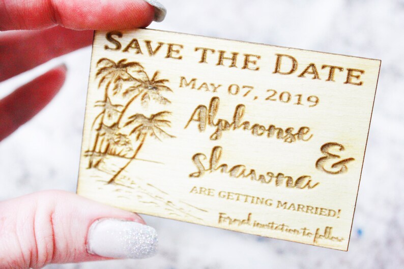 Beach Wedding Save The Date Destination Wedding Announcement Etsy