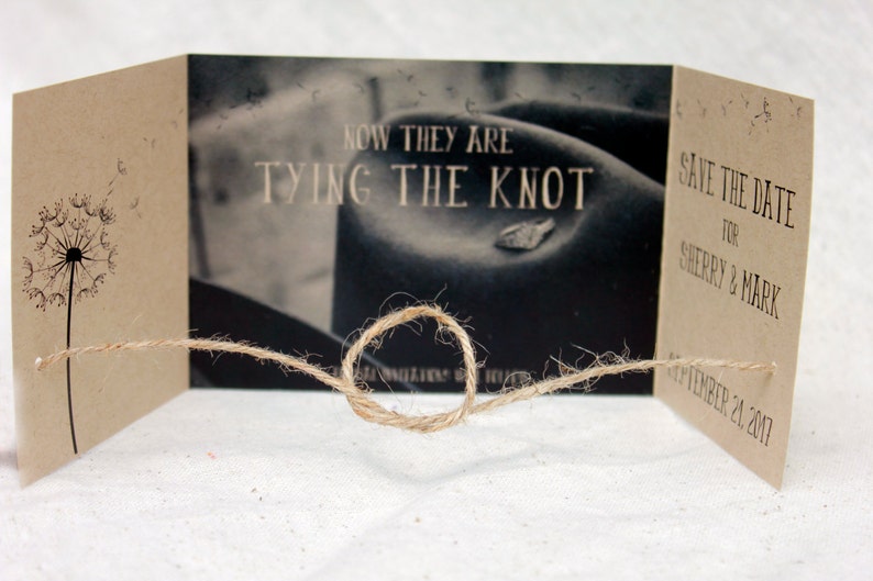 Rustic engagement announcement set, Tying the knot Save the Date, photo save the date, rustic photo save the date, Tie the knot, Set of 25 image 2
