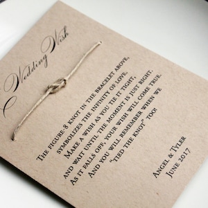 Rustic Wedding Favor Wish Bracelets set of 25 image 7