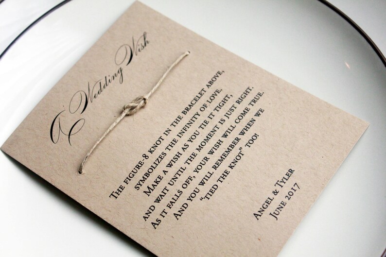 Rustic Wedding Favor Wish Bracelets set of 25 image 7