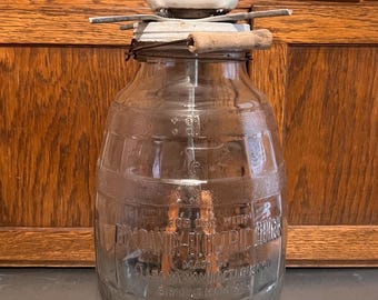 Gem Dandy Electric Butter Churn – Alabama Manufacturing Co. – Glass Jar – Farmhouse Antique