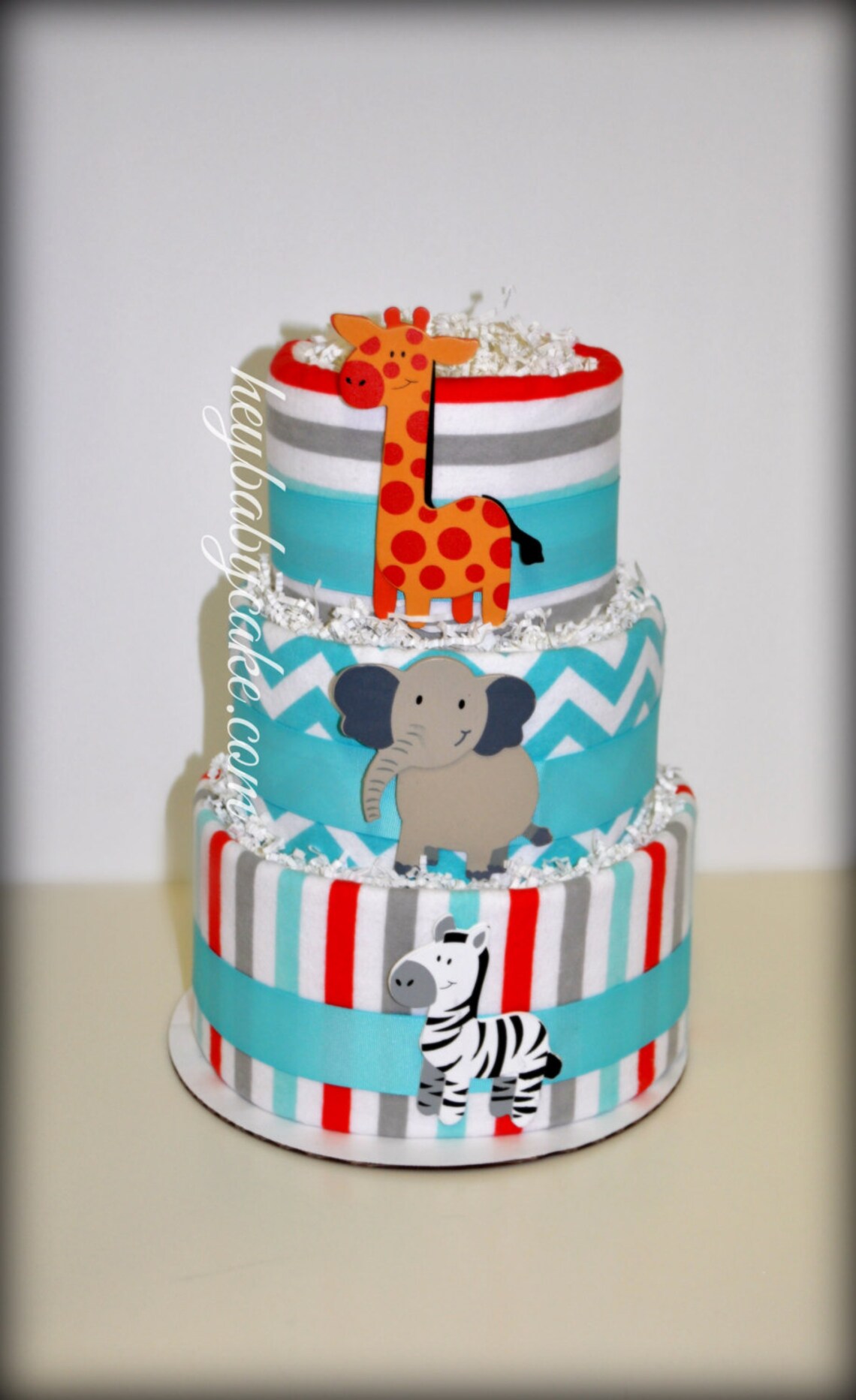 Safari Diaper Cake Jungle Theme Diaper Cake Elephant Diaper Etsy