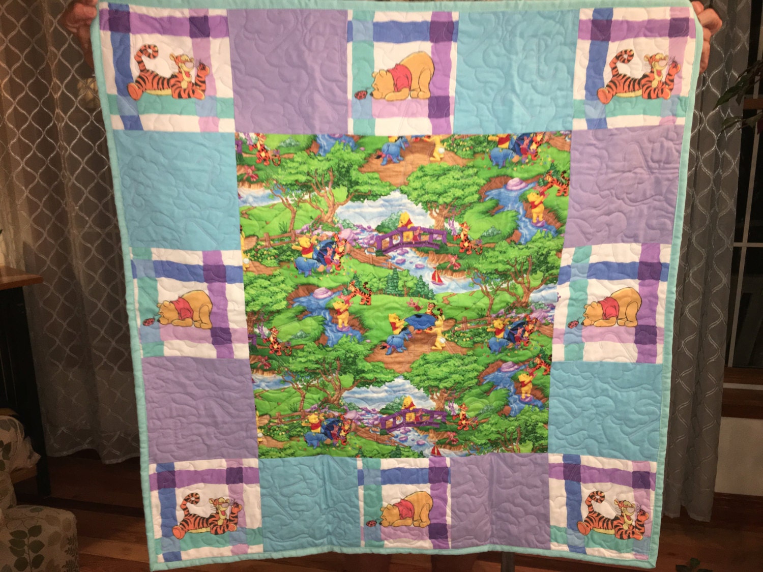 Winnie the Pooh Baby Quilt Etsy Canada
