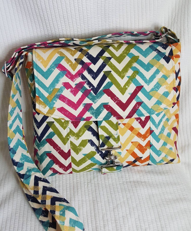 Multicolored Messenger bag jw service bag ministry book Etsy