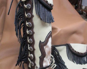 Made To Order Bota style Leather Leggings, Custom made.