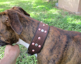 Decadent Dog Custom Leather Dog Collars.