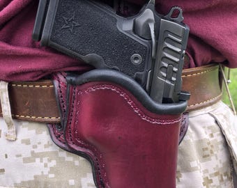 Made To Order Custom Leather Small Frame Carry Holster.