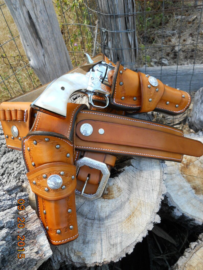 Men's SASS Competition Rig Gun Belt with Dual Holsters. Etsy