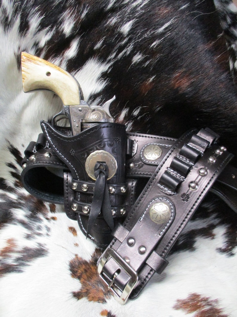 Men's SASS Competition Rig Gun Belt with Dual Holsters. Etsy