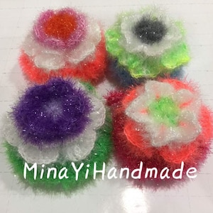 Eco-friendly Multi Purpose Dishcloth, Scrubber/Scrubby, Susemi (수세미) - Cactus Flower