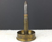 UNIQUE 1940 39 s WWII Militaria Trench Art - Lighter And Ashtray - Used Shells and Bullet Parts QF 25-Pounder 20mm Anti-Aircraft Canon Round