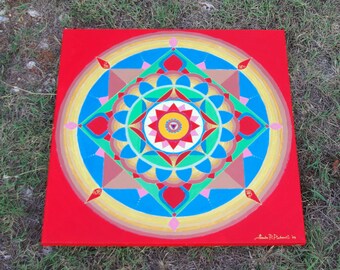 Red Venus Mandala - Vastu Healing Arts -Sacred Geometry