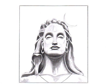Lord Shiva "The Auspicious One" / Destroyer of Darkness and Ignorance - drawing