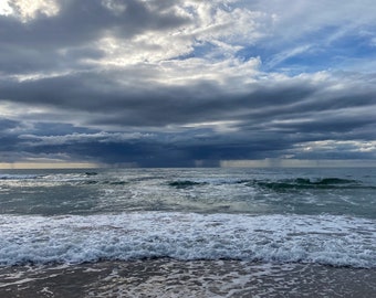 Alba sulla spiaggia Foto su tela