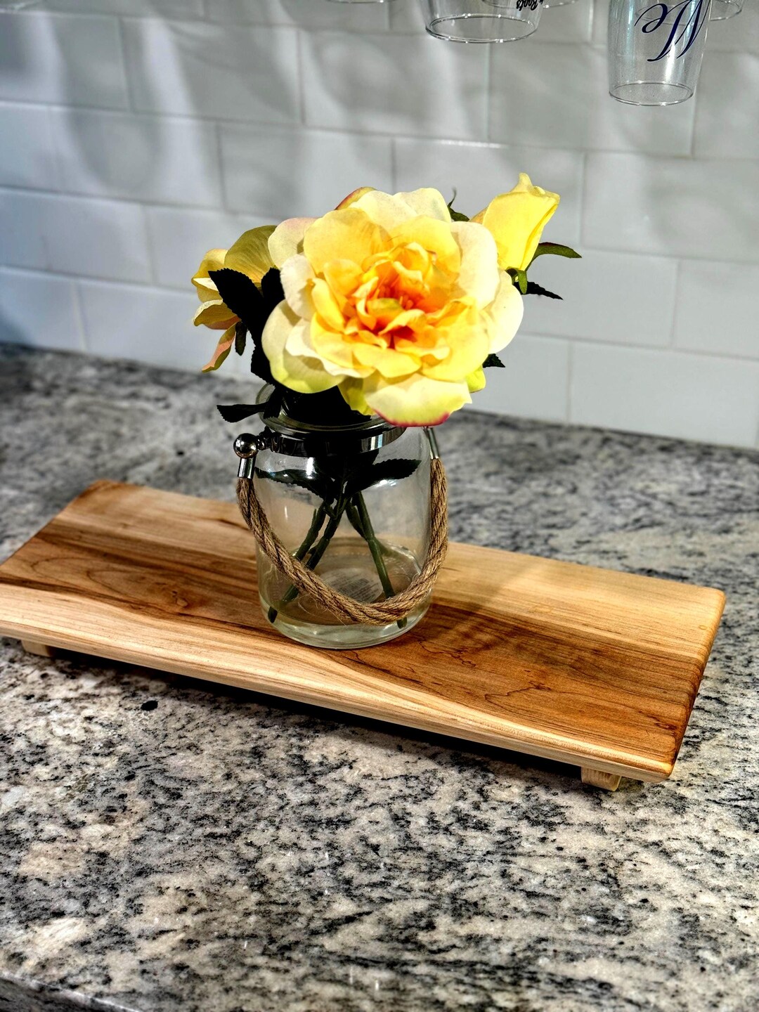 Vintage Ambrosia Maple Wood Riser for Farmhouse Decor - Rustic Serving ...