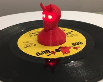 3D Printed Devil 45 Record Adapter with LEDs