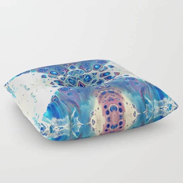 Blue Floor Pillow floor Cushion, Decorative Pillow, Large Floor Pillow