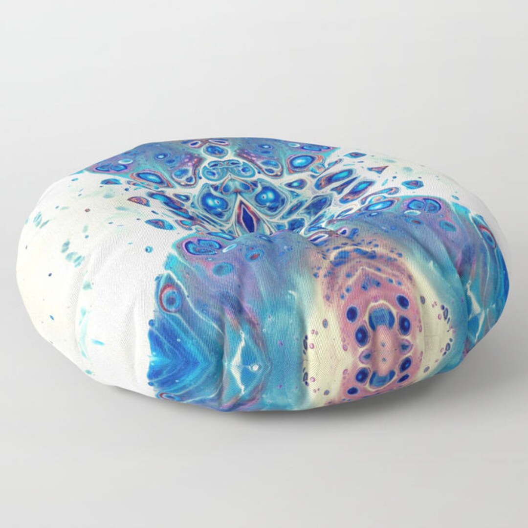 Blue Floor Pillow floor Cushion, Decorative Pillow, Large Floor Pillow, Meditation Pillow, Floor