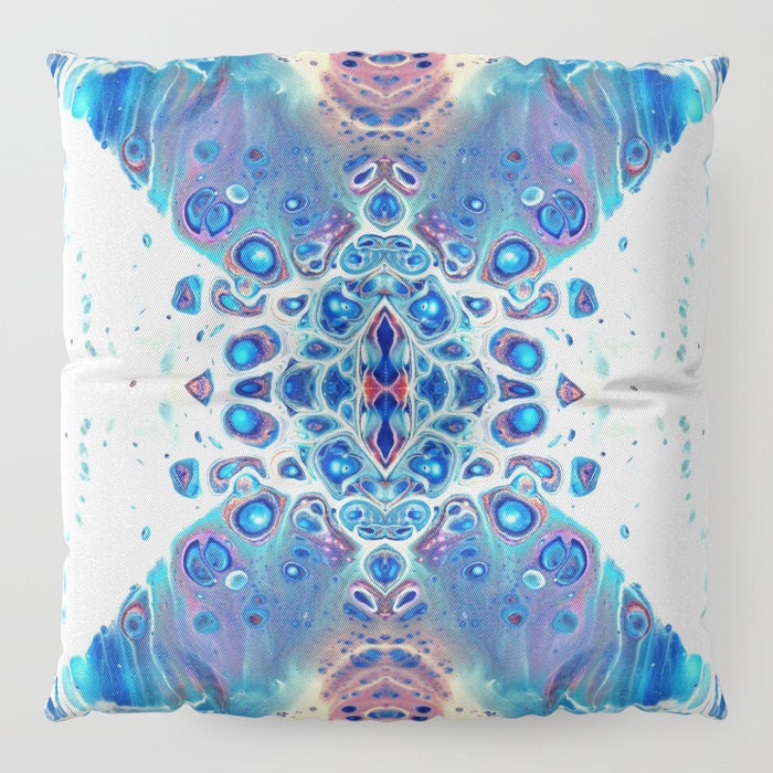 Blue Floor Pillow floor Cushion, Decorative Pillow, Large Floor Pillow, Meditation Pillow, Floor