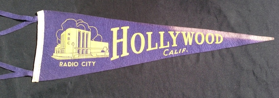 California Vintage Pennant Hollywood