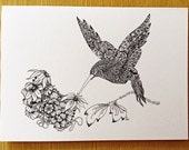 Kolibri leere Grußkarte