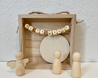 DIY Easter Resurrection Craft Kit | Minimalist Natural Wood Easter Set