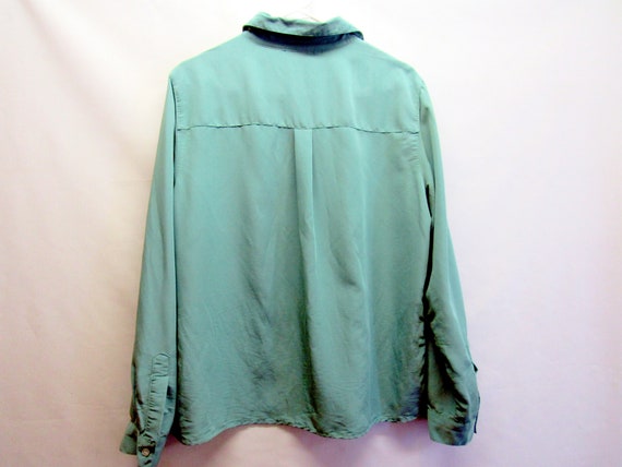 Silk White Stag Blouse 1980s - image 3