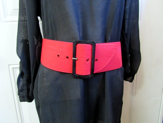 Woman’s Red 50' Wide Belt - image 1