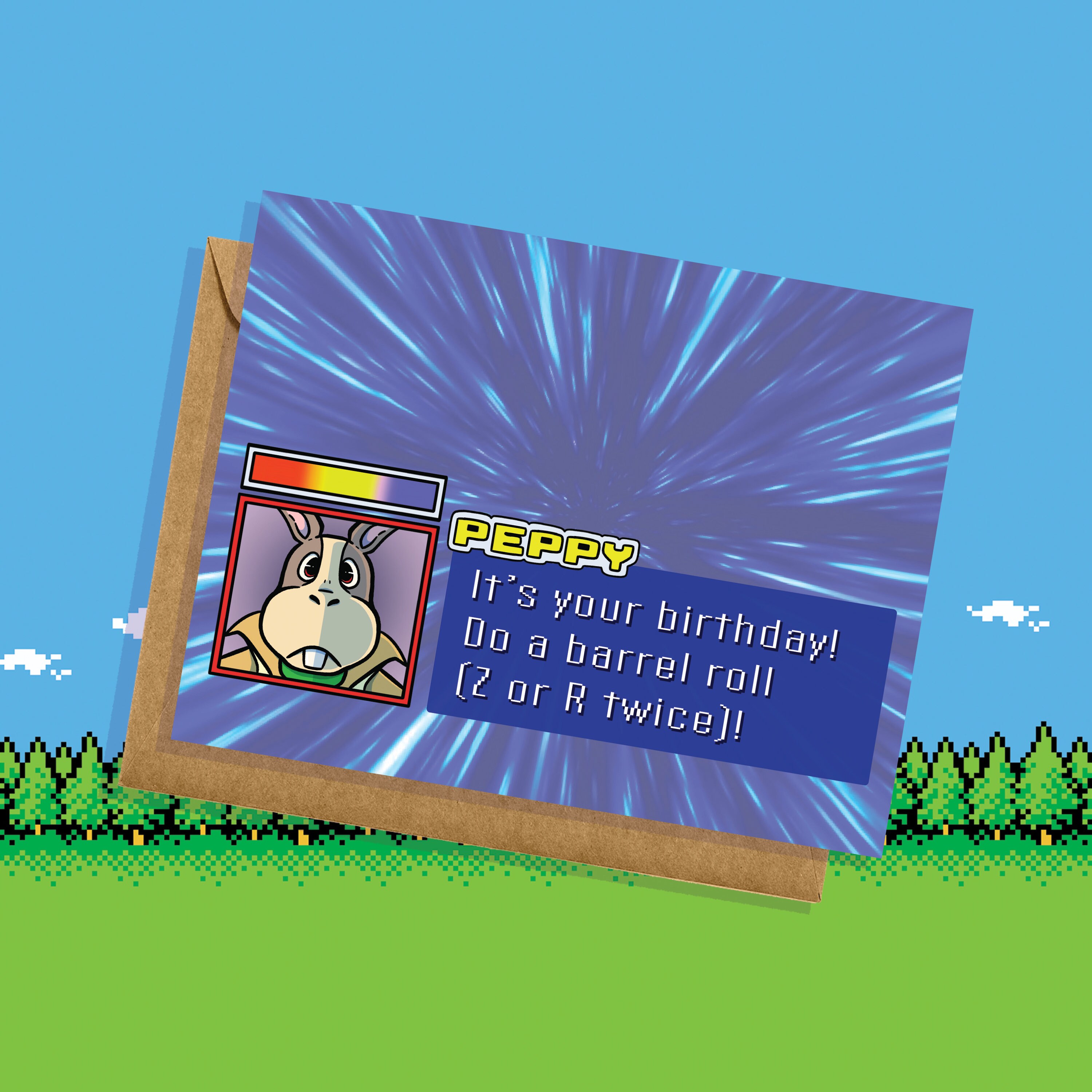 Star Fox Do A Barrel Roll Birthday Card Peppy Etsy Canada
