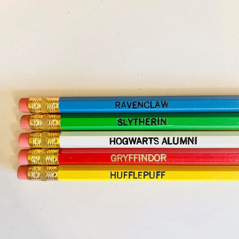 Crayons Harry Potter Hogwarts Houses Set de 5 Etsy