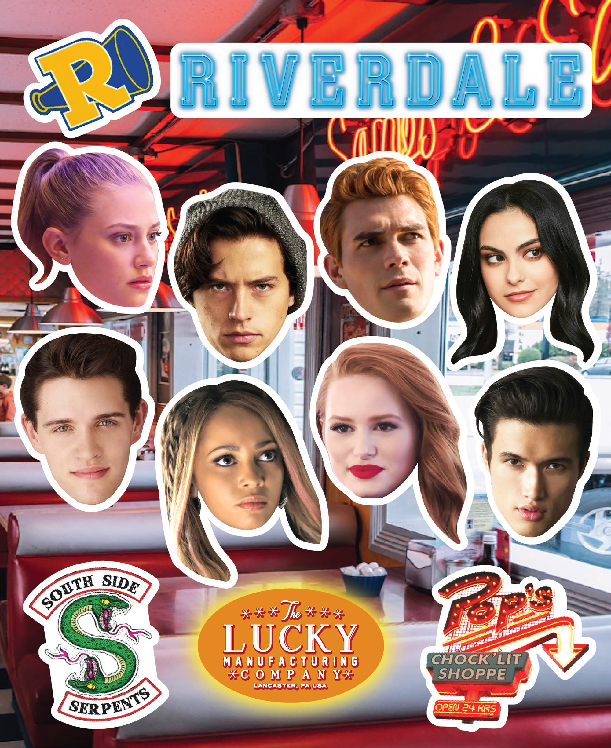 RIVERDALE Stickers Riverdale 12-Sticker Sheet | Etsy