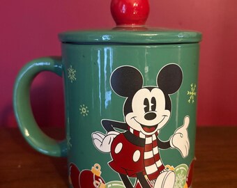 Disney Mickey Mouse Holiday Ornaments Ceramic Mug