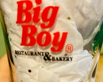 Big boy, restaurant and bakery Christmas glass