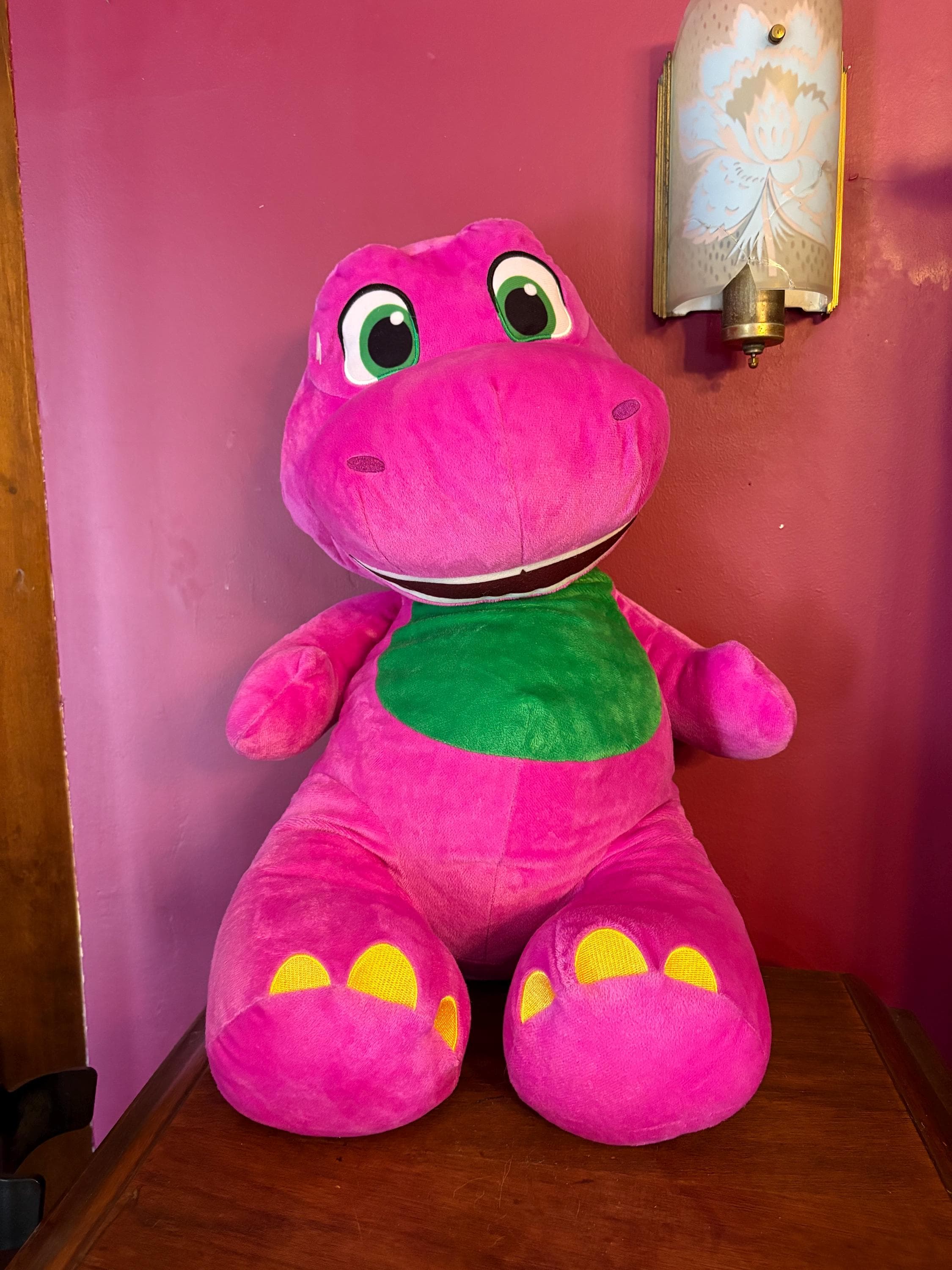 Fisher-price Barney's World Jumbo Barney 26inch Plush Large Scale