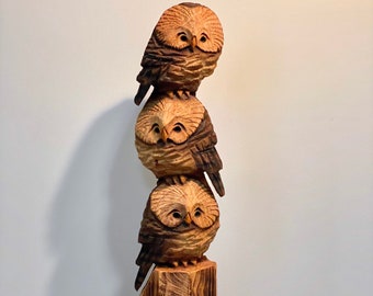 Owls Chainsaw Carving