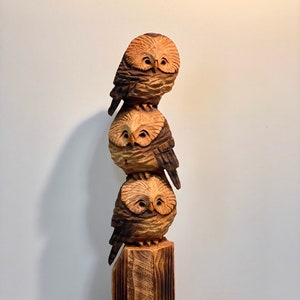 Owls Chainsaw Carving