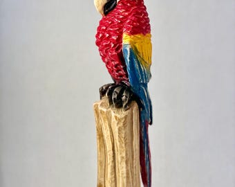 Macaw Parrot Chainsaw Carving
