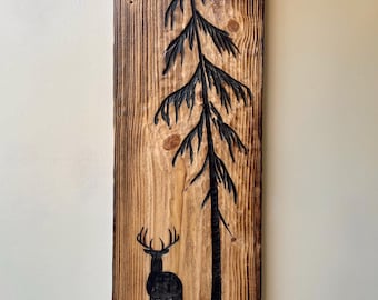 Whitetail Deer Chainsaw Carving