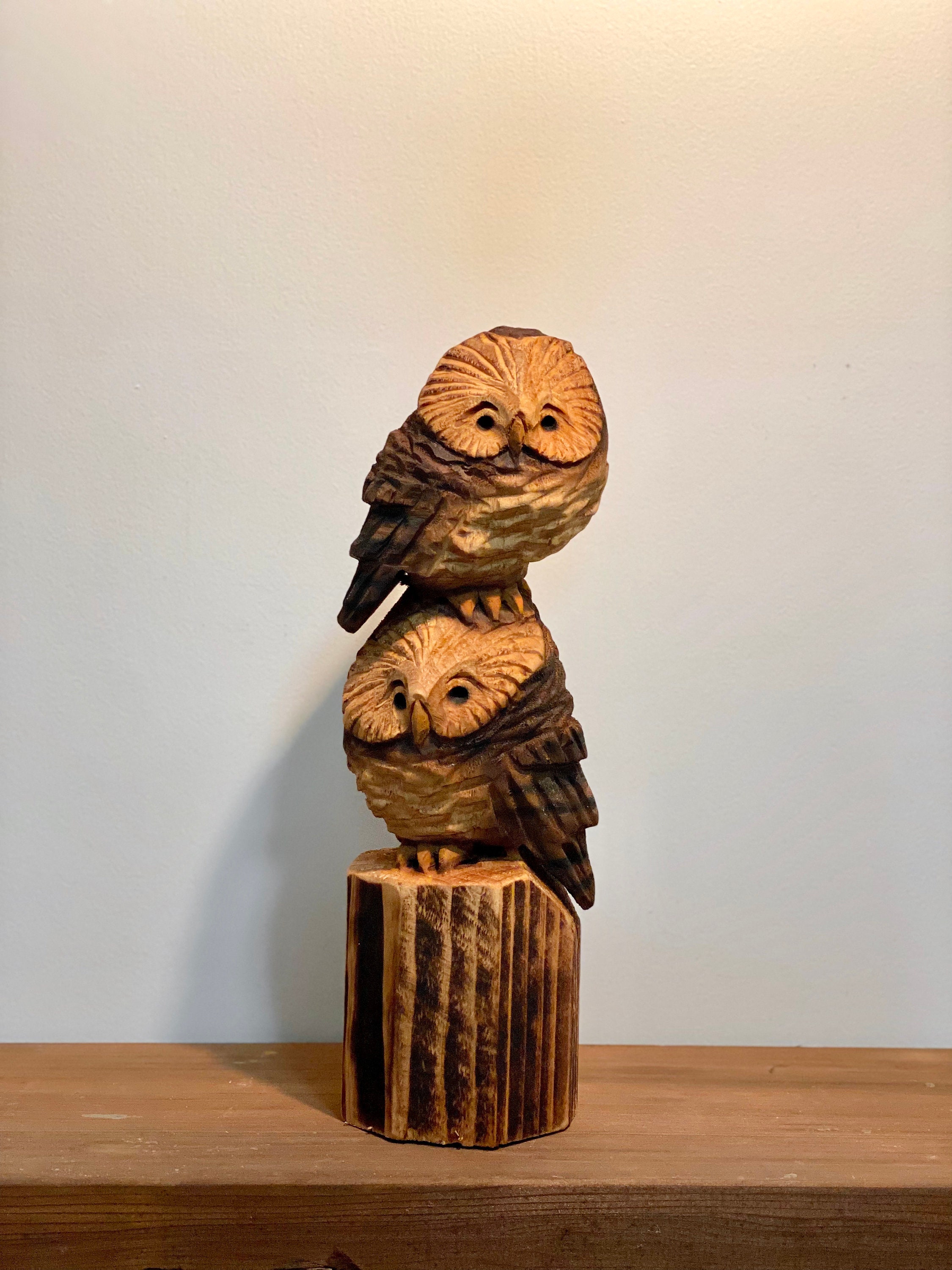 Owl Chainsaw Carving