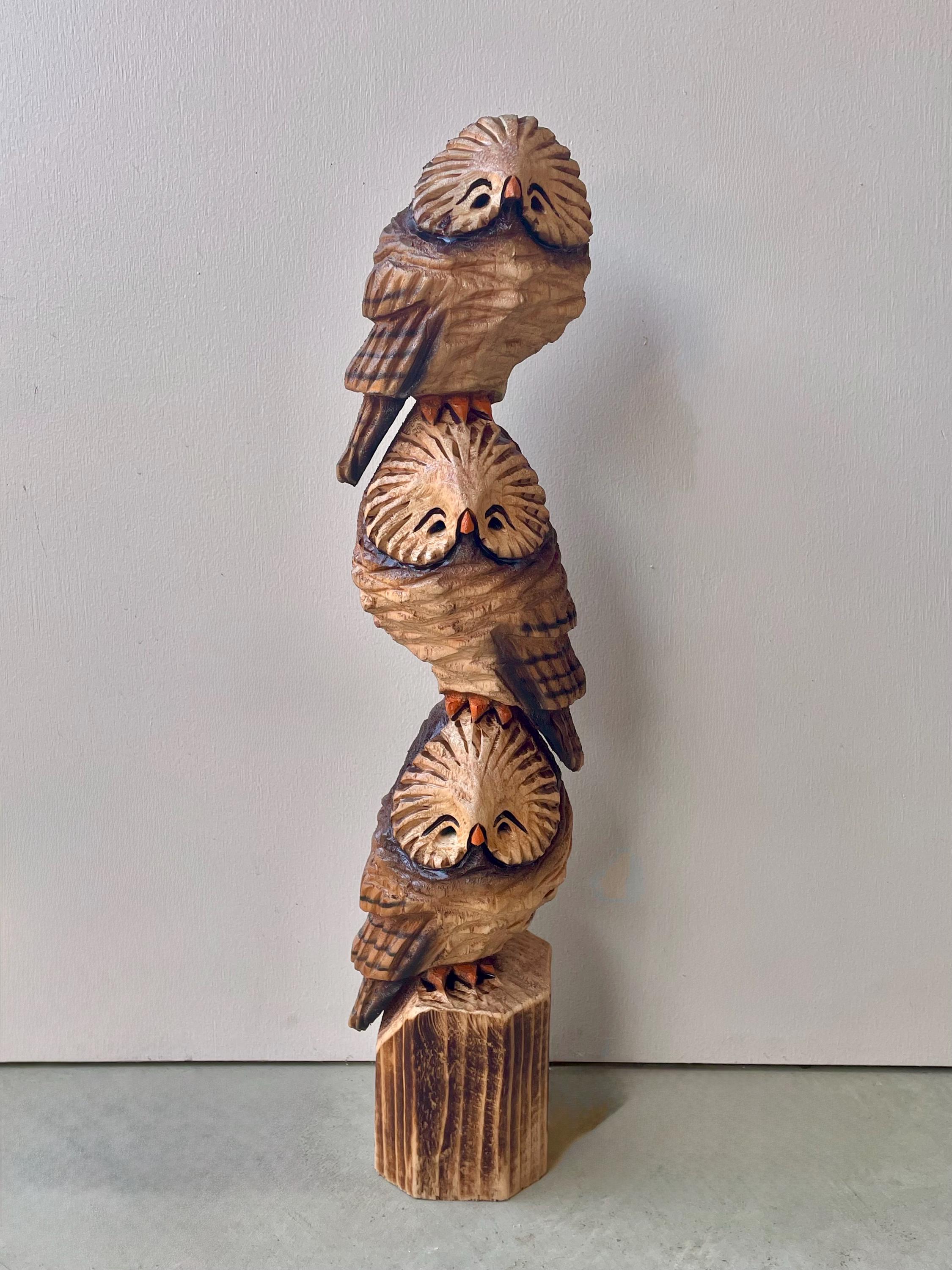 Owls Chainsaw Carving