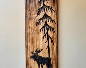 Moose Chainsaw Carving